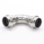 Отвод 90° 22-22, WAAG Heavy Inox, пресс-пресс, сталь нержавеющая