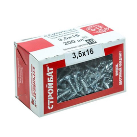 Саморезы универсальные 3,5x16 (белый цинк 200 шт)
