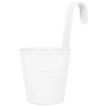 Кашпо-ведро настенное декоративное белый 135х250мм