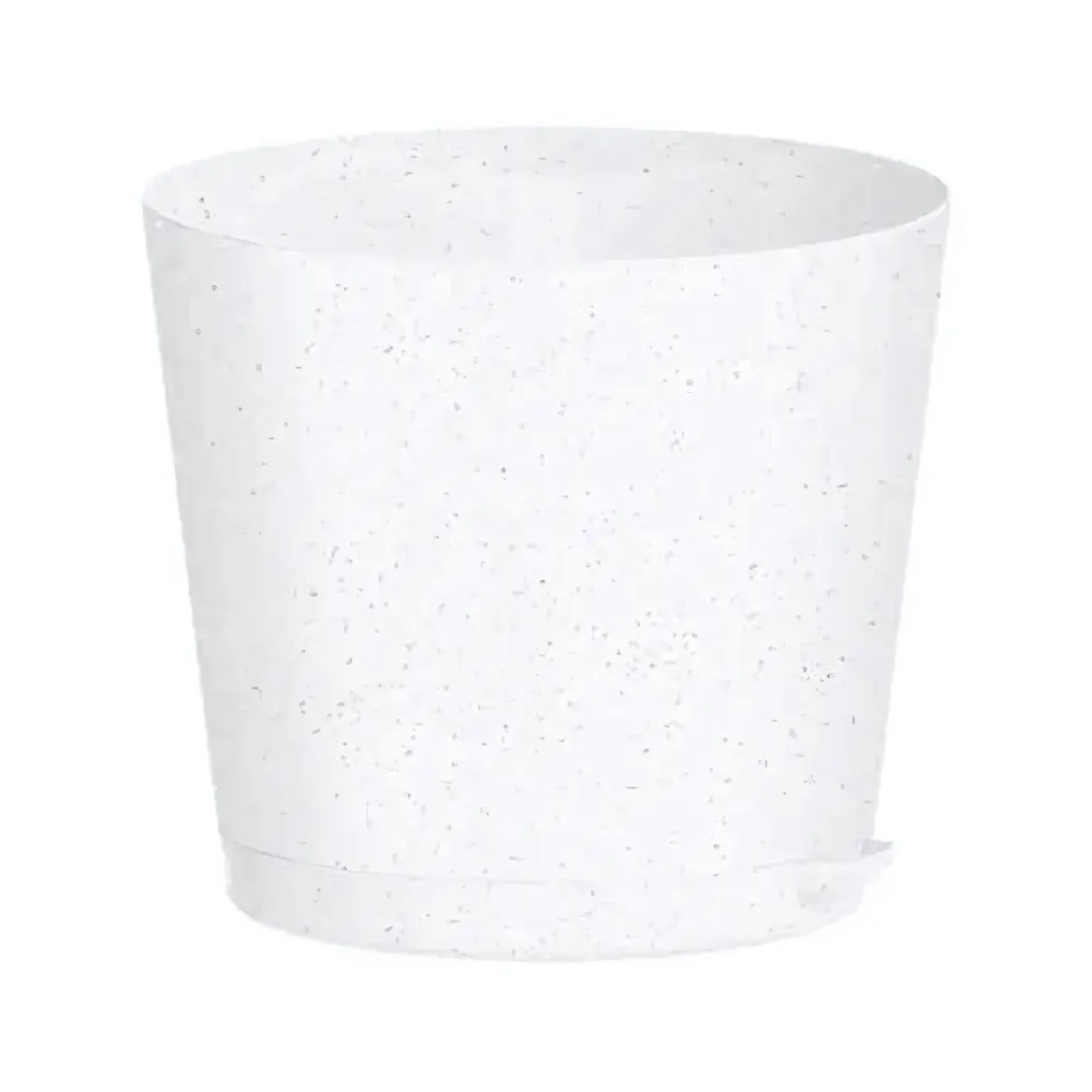 Горшок для цветов пластиковый 0,5л d-10см «Oregano» с прикорневым поливом мраморный