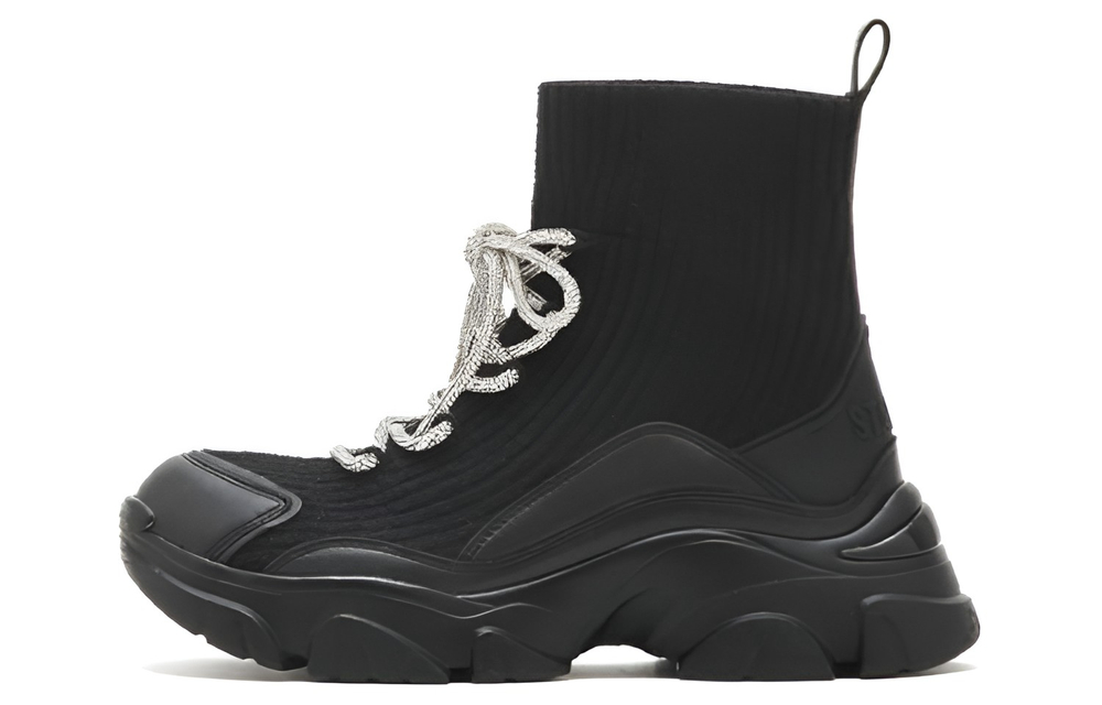 Staccato Stretch & Sock Boots Women"s White/Black