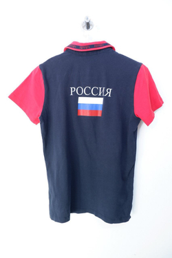 Футболка-поло Ferrari хлопковая яркая на 11-12 лет