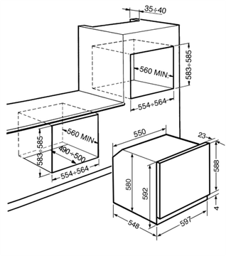 Электрический духовой шкаф Smeg SF800C