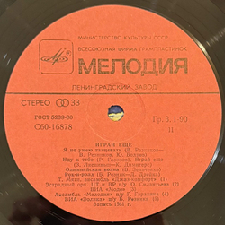 Виниловая пластинка Сборник– Играй еще (Мелодия) LP