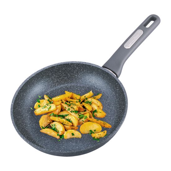 Сковорода 24 см. из алюминия с крышкой Kamille KM-4271GR с мраморным покрытием