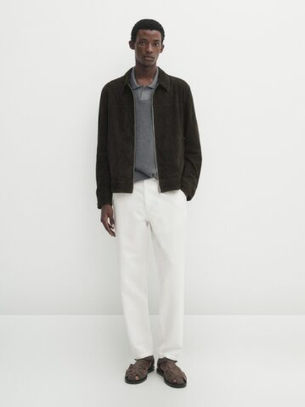 Massimo Dutti Брюки с боковым карманом, натуральный, кремовый