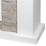 Каминокомплект: Очаг Electrolux EFP/P-2520LS N, портал Miami 25 белый, серый