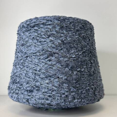 FLAG - Azeta Filati; вискоза, п/а; 250м/100гр; фантазийная нить, травка фиагментами; col. 4170, col. Bluestone, цвет: голубой камень