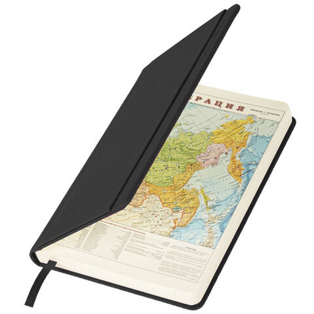 Ежедневник датированный 2023 А5 138x213 мм BRAUBERG "Flap", черный, 114149