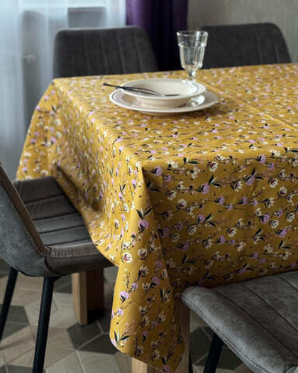 Скатерть COZA "Лютики", мембрана, с водоотталкивающим эффектом