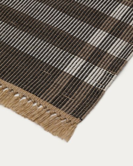 Ковер Barani из полипропилена коричневого и чёрного цвета 60 x 90 см