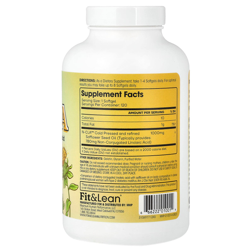 Fit & Lean, N-КЛК, 120 мягких таблеток