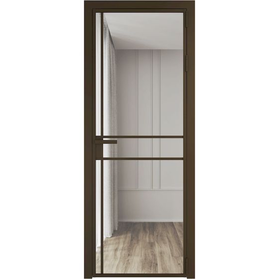 Алюминиевая дверь 9AG деорэ остеклённая