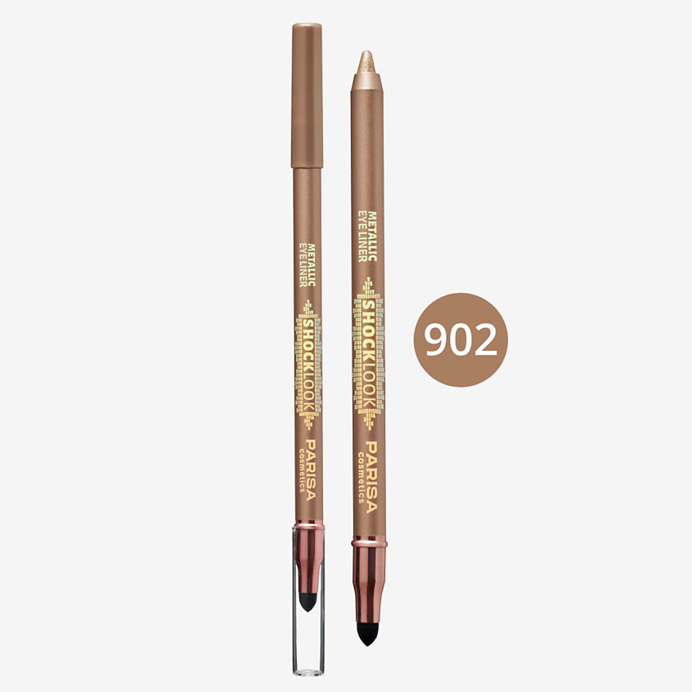 Parisa Карандаш для глаз Shock Look Metallic, тон №902, Golden