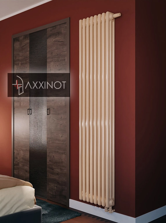 Axxinot Sentir 3140 - трехтрубный трубчатый радиатор высотой 1400 мм, нижнее подключение с термовентилем