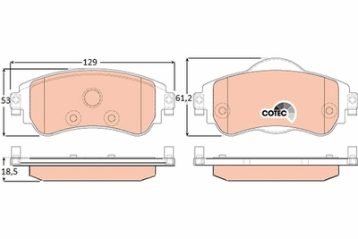 TRW - GDB1917-TRW - Brake Pad Set, disc brake