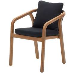 Стул Malaret, массив эвкалипта, черный