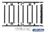 Алюминиевый багажник  RIVAL 1730x1000 LADA LARGUS (2012-) на рейлинги T.6002.1