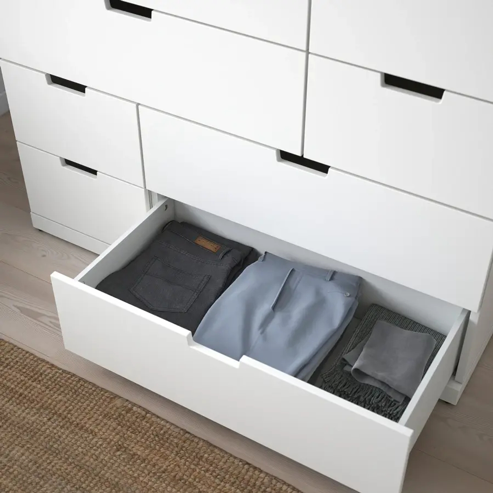 Комод - IKEA NORDLI/НОРДЛИ ИКЕА, 47х120х145 см, белый
