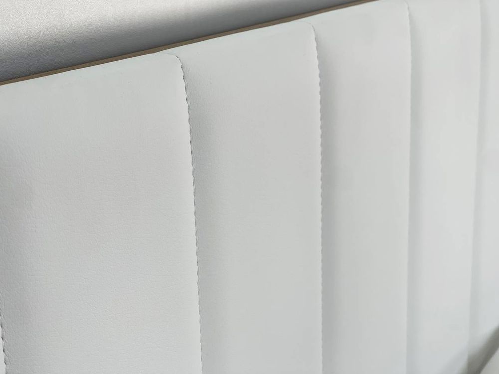 Кровать Адам с подъемным механиз (Дуб крафт золотой/Белоснежный) экокож