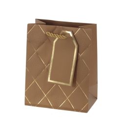 GAEM Пакет подарочный (бумага 210г/м2, блок 12шт), L12 W7 H15 см, 5в.