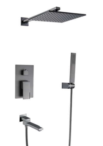 34095-P Смеситель встраиваемый для душа с 3-функ. (ГРАФИТ) HansenPRO (5/1шт)