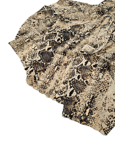 Шелк искусств (Принт). Рептилия Беж