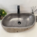 Раковина из речного камня RS63609 (65*36*16) 0124