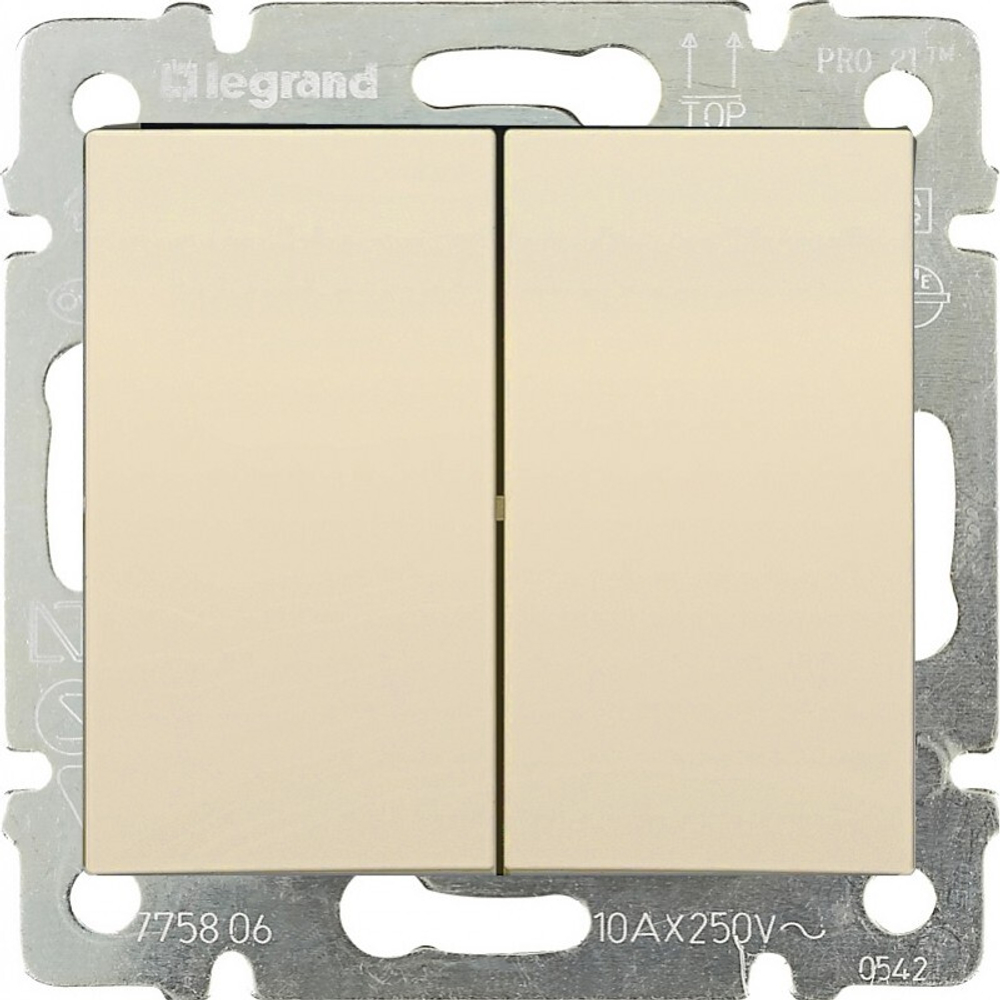 Legrand выключатель 4308 с рамкой 2 с/к