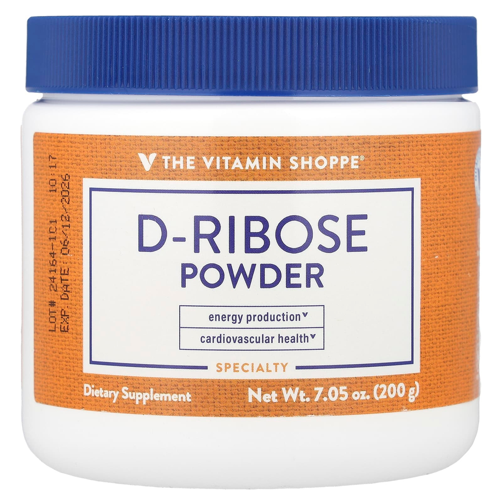 The Vitamin Shoppe, D-рибоза в порошке, 200 г (7,05 унции)