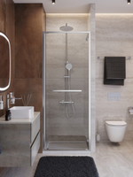 Душевая дверь Cezares LUX-B-FS-1-70-C-CR, 70х195, профиль хром, стекло прозрачное