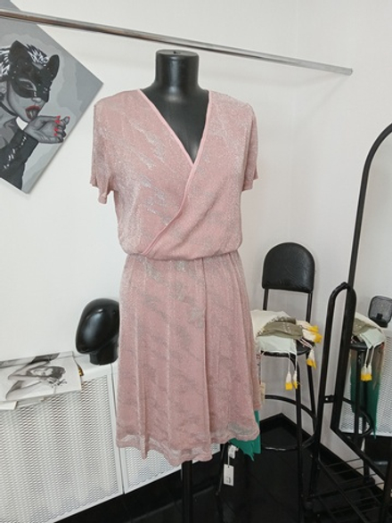 Платье цвет пыльной розы с серебристыми вкраплениями. Размер - 46/48 русский