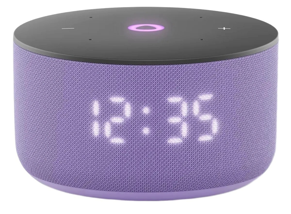 Умная колонка Яндекс Станция Мини 3 с часами, Лиловый (YNDX-00027LIL)
