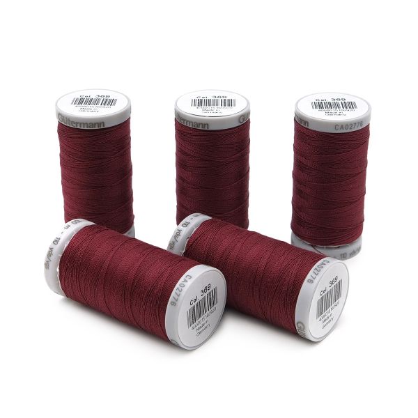 Нитки суперкрепкие Gutermann Extra Strong M782 №40 (100 метров), 5 кат. | 369 винный