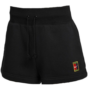 Женские Шорты теннисные Nike Court Heritage Phoenix Fleece - черный