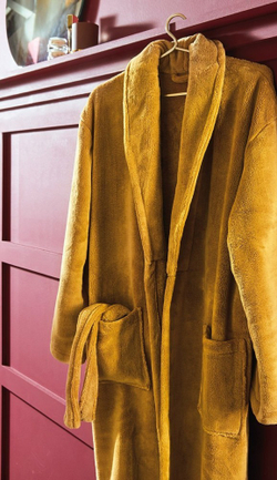 Халат махровый Blanc des Vosges Athena Curry золотистый