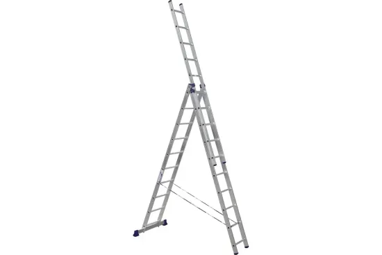 Лестница трехсекционная "АЛЮМЕТ" 10-и ступенчатая алюминиевая (5310)