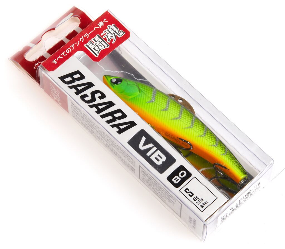 Воблер тонущий вертикальный LJ Pro Series BASARA VIB S 80.00/319
