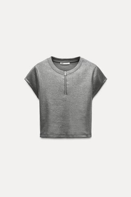 ZARA ФУТБОЛКА, АНТРАЦИТОВО-СЕРЫЙ