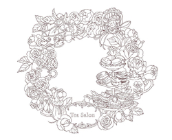 Seasonal Wreaths of plants and friends. Coloring Book