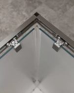 Душевой уголок Cezares Molveno 120x100 Molveno-AH-21-100+20-C-GM-IV стекло прозрачное/профиль матовая оружейная сталь
