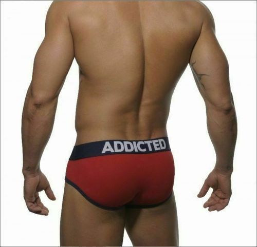 Мужские трусы брифы Addicted Brief Side Navy Red