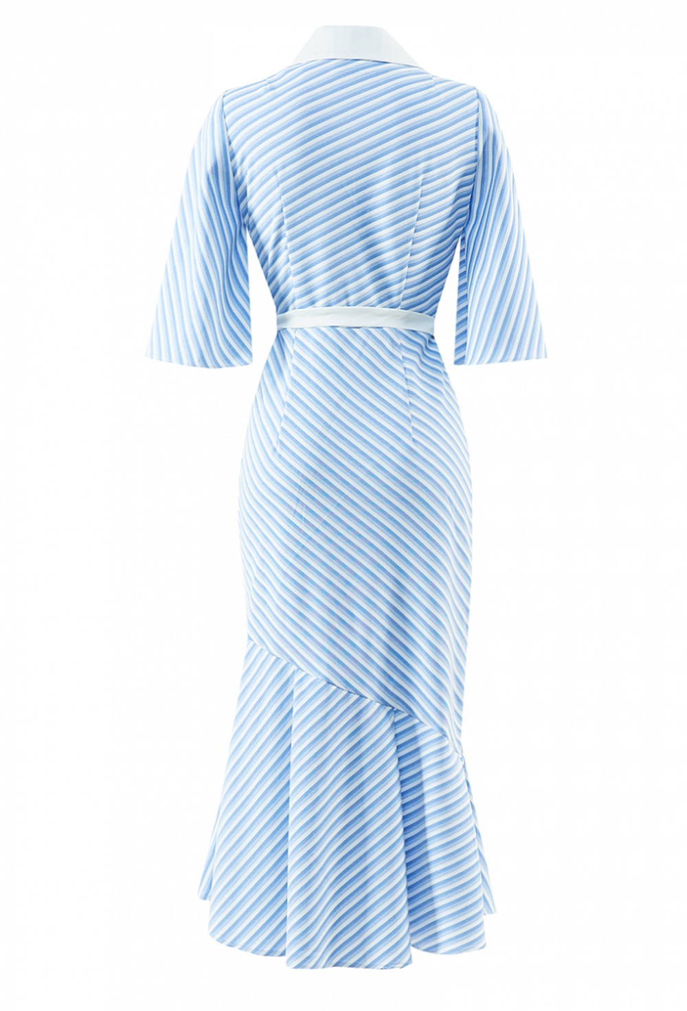 Льняное платье с запахом и широким рукавом 3/4 28-01-20 SS