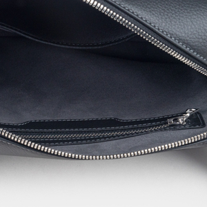 Сумка поясная Slash из кожи теленка, черного цвета