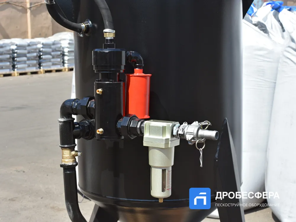 Пескоструйный аппарат PST-PS-200-3 с рукавом TWIN 20 метров с шиберным дозатором