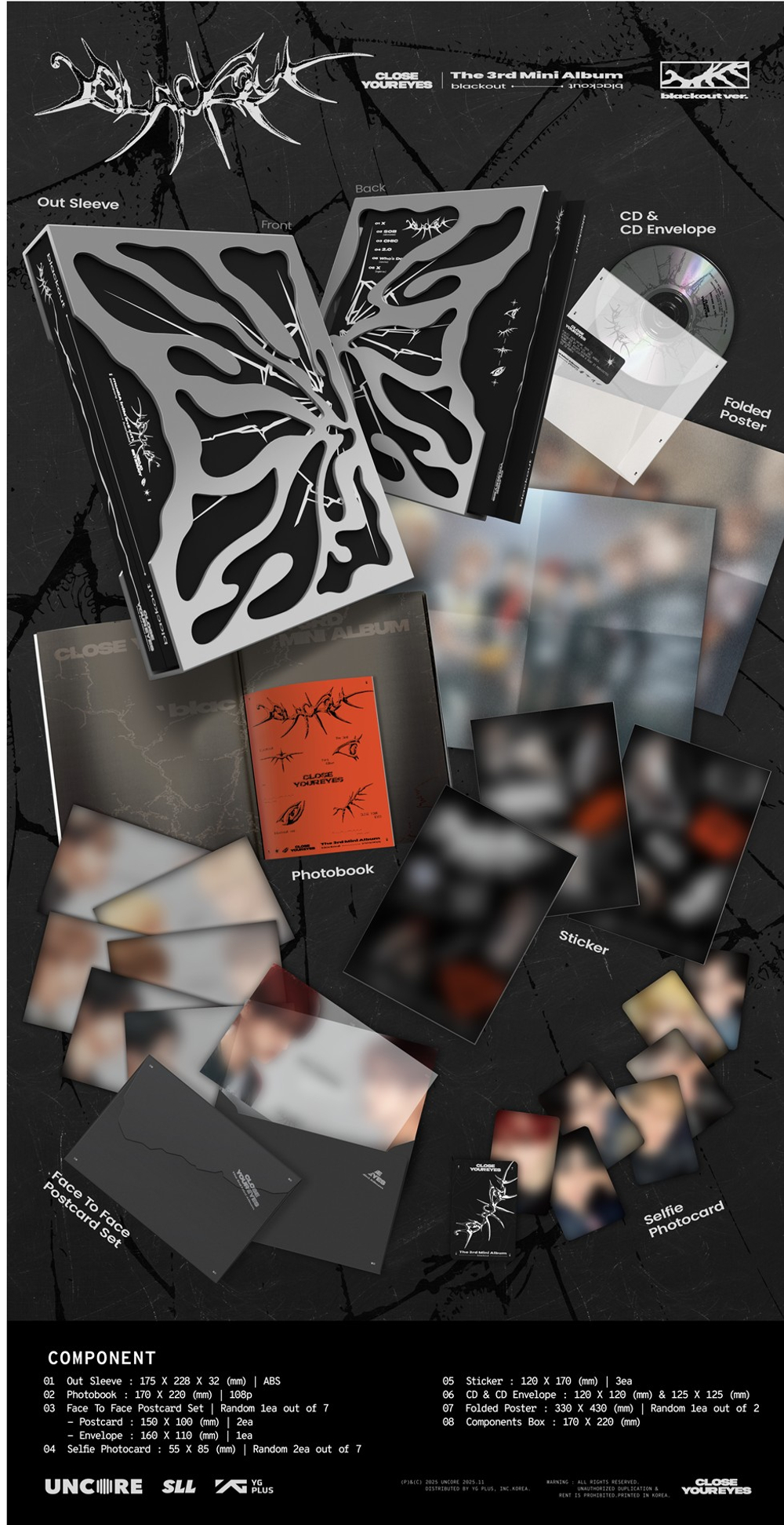 CLOSE YOUR EYES - 3rd Mini Album [blackout] (blackout Ver.)