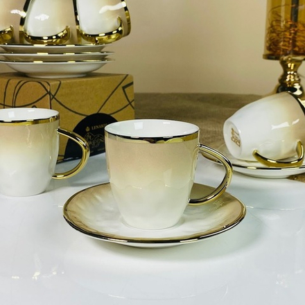 Lenardi 122-115 Кофейный набор 12пр. 110мл TORONTO CREAM в под.уп.(х12)Фарфор