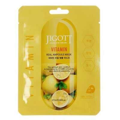 Маска для лица тканевая ампульная с витаминами 27 мл Jigott Vitamin Real Ampoule Mask