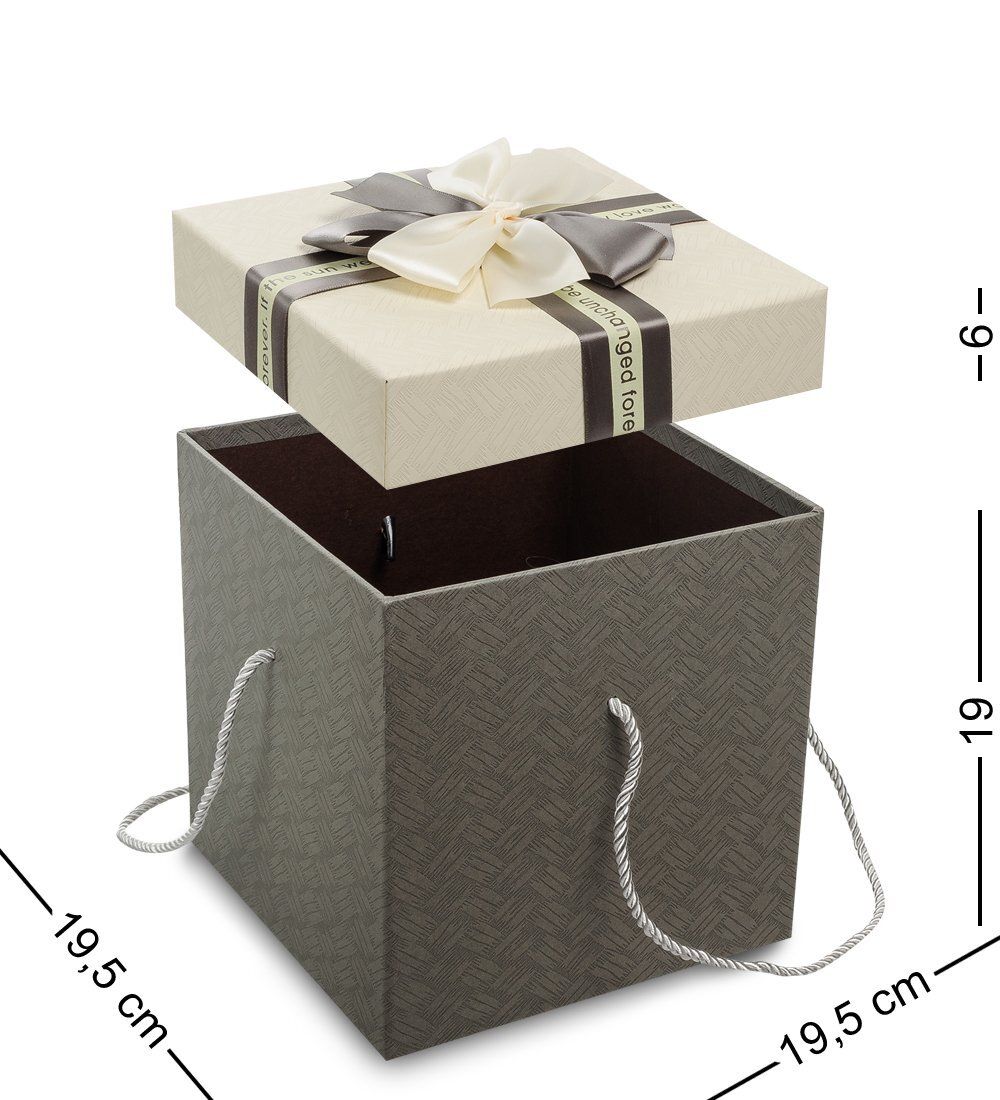 WF-84/1-B Коробка «Квадрат» цв.сер./беж.