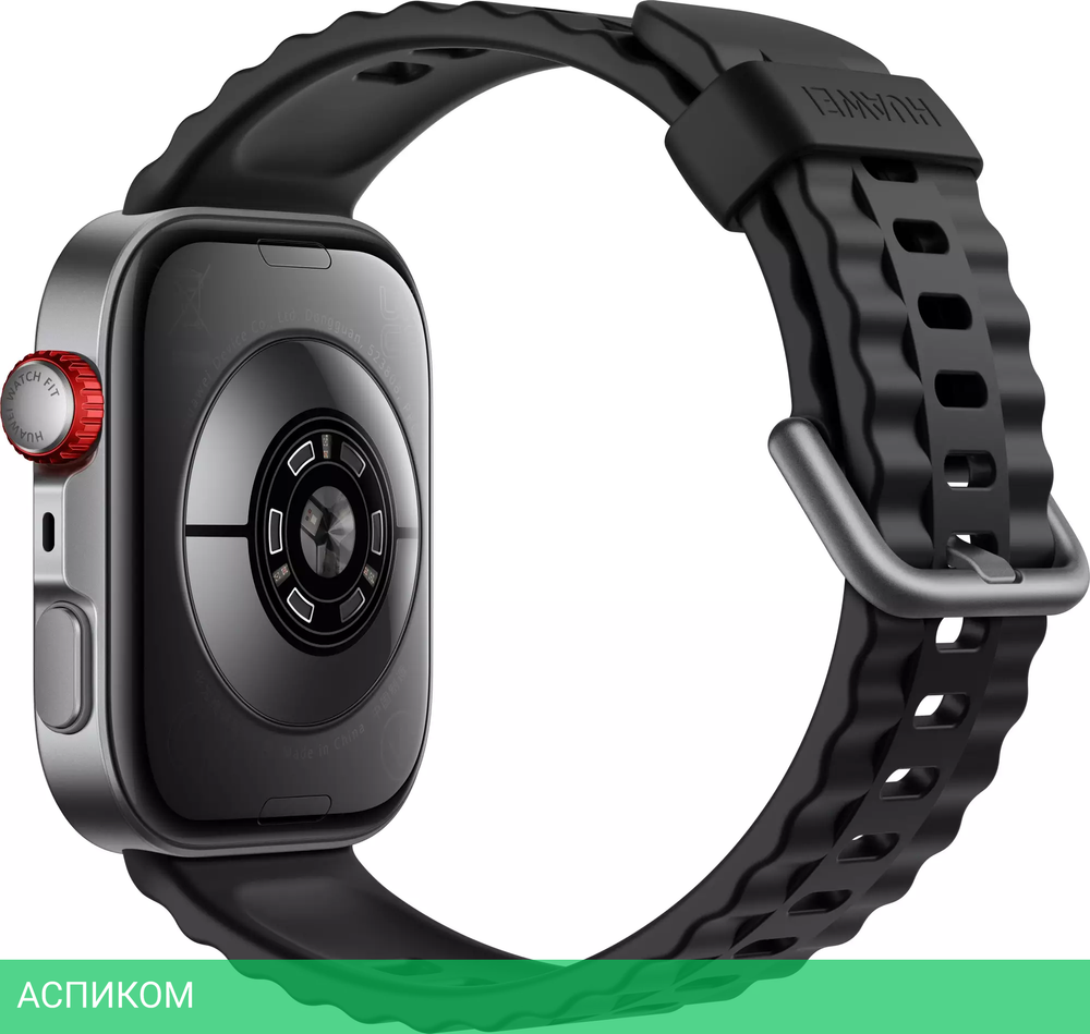 Умные часы Huawei Watch Fit 4 Pro SYA-B29 Black Fluoroelastomer Strap (55020FAJ)